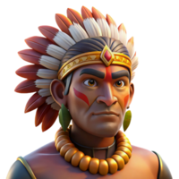 extraordinary classic Portrait of a Tribal Chieftain with Vibra high quality png