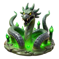 extraordinary minimalist A Menacing Hydra Emerging from a Dark S professional png