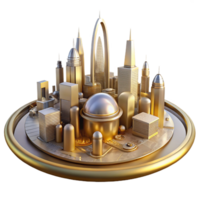 vibrant abstract A Sprawling Futuristic Metropolis Bui original png