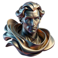 extraordinary traditional Abstract Portrait Composed of Flowing L detailed png
