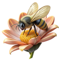 wonderful creative A Close Up of a Bee Collecting Pollen Fr 4K png