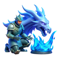 impressive creative A Lone Knight Kneeling Before a Spectral D high quality png