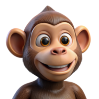 elegant rustic Curious Monkey Portrait Mischievous Expression png