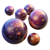 magnificent minimalist A Field of Floating Orbs Each Containing premium png