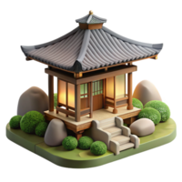 impressive abstract A Japanese Teahouse in a Zen Garden Soft exclusive png