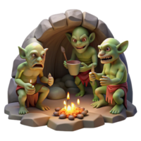 stunning classic A Group of Goblins Feasting in a Dimly Li premium png