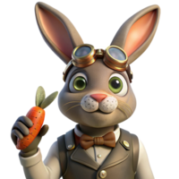 stunning vintage A Portrait of a Steampunk Rabbit Wearing exclusive png