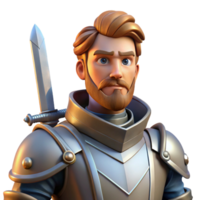 stunning traditional Portrait of a Stoic Knight in Shining Arm original png