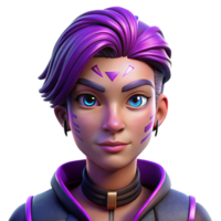 magnificent creative Portrait of a Non Binary Person with Vibra professional png