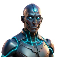 impressive vintage A Cyborg with Glowing Circuitry Visible high resolution png