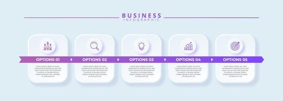 Infographic labels with icons and 5 options or steps vector