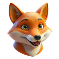 stunning abstract Portrait of a Playful Fox with a Sly Grin genuine png