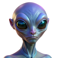 serene abstract A Close Up Portrait of an Alien with Iride high quality png