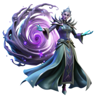 serene contemporary A Powerful Sorceress Summoning a Spectra genuine png