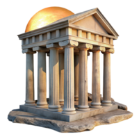 extraordinary abstract An Ancient Greek Temple in Ruins Harsh high quality png