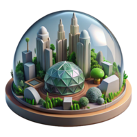 serene artistic A Futuristic City Built Inside a Giant G professional png