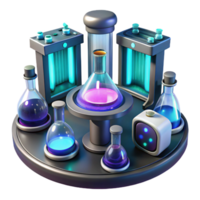 beautiful minimalist A Futuristic Laboratory Filled with Bubb high resolution png