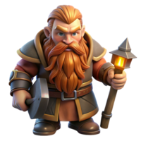 elegant classic Portrait of a Fantasy Dwarf with a Long authentic png