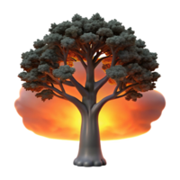 impressive rustic A Lone Weathered Oak Tree Silhouetted Ag high resolution png