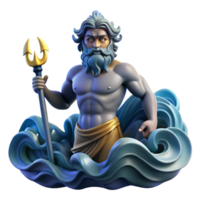 impressive modern Poseidon Commanding a Tempestuous Sea D high resolution png