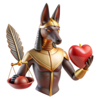 impressive abstract Anubis Weighing a Human Heart Against a Fe genuine png