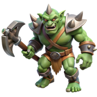 elegant artistic Orc Warrior with Giant Axe exclusive png