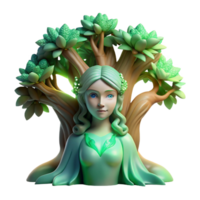 dramatic modern A Serene Dryad Emerging from an Ancient premium png