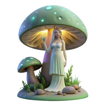 elegante vintage etéreo dríade emergente a partir de uma gigante árvore Prêmio png