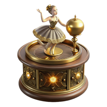 deslumbrante criativo uma steampunk música caixa ornamentado gravuras uma autêntico png