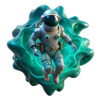 wonderful minimalist Astronaut in Bioluminescent Suit detailed png