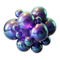serene artistic A Cluster of Iridescent Bubbles Floating exclusive png