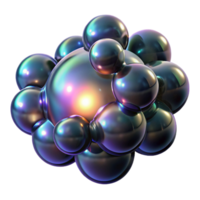 stunning minimalist A Cluster of Iridescent Bubbles Floating high quality png
