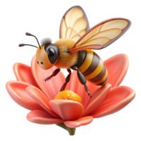 wonderful creative A Close Up of a Bee Collecting Pollen From 4K png