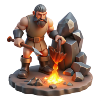 beautiful abstract A Towering Cyclops Forging a Weapon in A original png