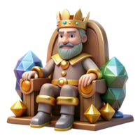 stunning creative A Stoic Dwarf King Sitting on a Throne O authentic png