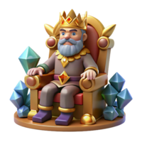 impressive abstract A Stoic Dwarf King Sitting on a Throne O premium png