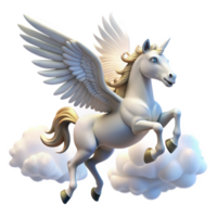 magnificent artistic A Graceful Pegasus Soaring Through the Cl original png