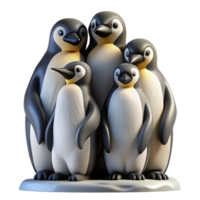 stunning artistic A Group of Emperor Penguins Huddled Toget authentic png