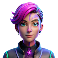 beautiful artistic Portrait of a Nonbinary Person original png