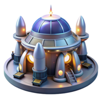 beautiful artistic Sleek Futuristic Spaceport Architecture genuine png