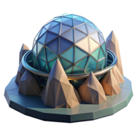 stunning rustic Floating Geodesic Dome Nestled in a Mount exclusive png