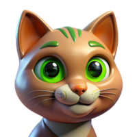 vibrant abstract Mischievous Cat Portrait Bright Eyes professional png