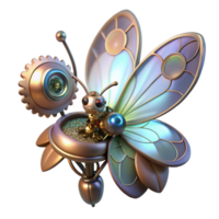 serene abstract A Whimsical Steampunk Butterfly with Del high resolution png