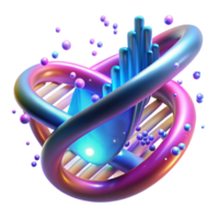 elegant modern A Dna Double Helix Spiraling Through a Di premium png