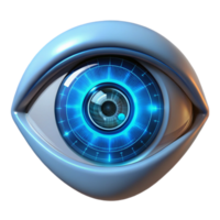 dramatic abstract A Close Up of a Human Eye with a Hud professional png