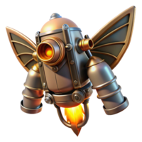 serene classic A Steampunk Jetpack with Intricate Wings detailed png