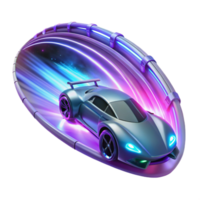 beautiful rustic A Futuristic Flying Car Races Through A detailed png