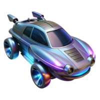 serene creative A Futuristic Flying Car Above a Neon Lit C genuine png
