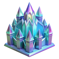 stunning minimalist A Crystalline Castle Sharp Facets and Ang original png