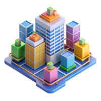 magnificent abstract Isometric Network Diagram original png